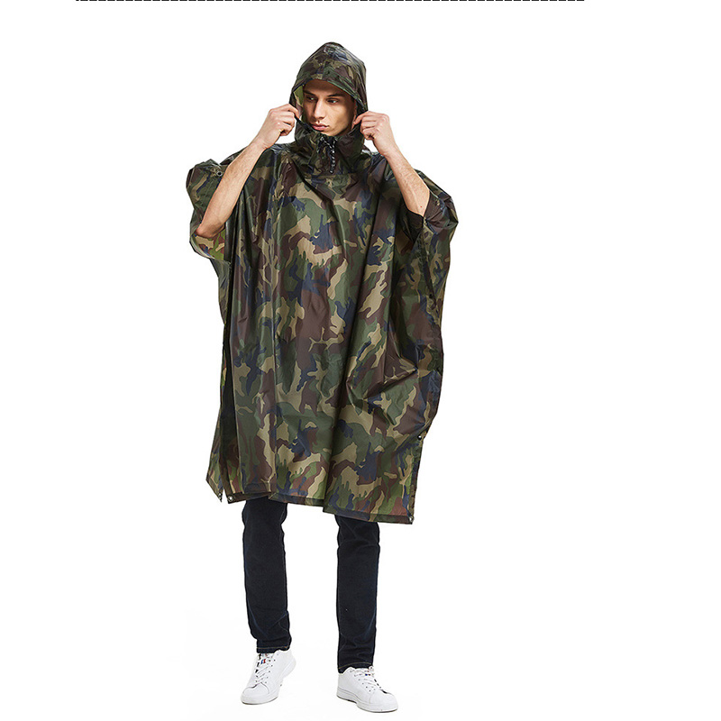 Camping Rain Poncho - معطف مطر 3 في 1 مع