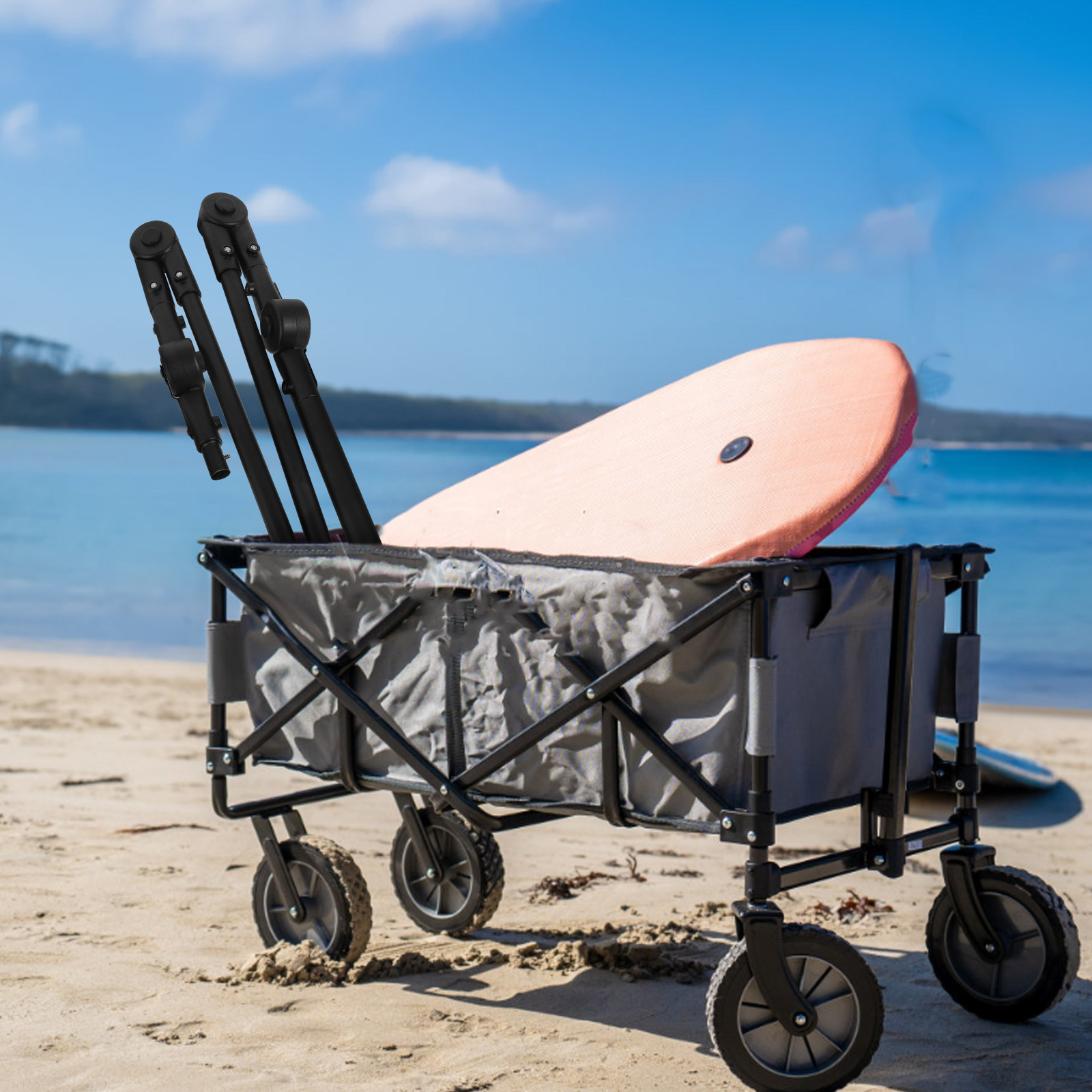 مقبض دفع قابل للطي لعربة التسو - مراجعة Outdoor Camping Trolley وسعره